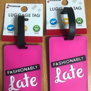 COPY - G Force Luggage Tags (2): Fashionably Late